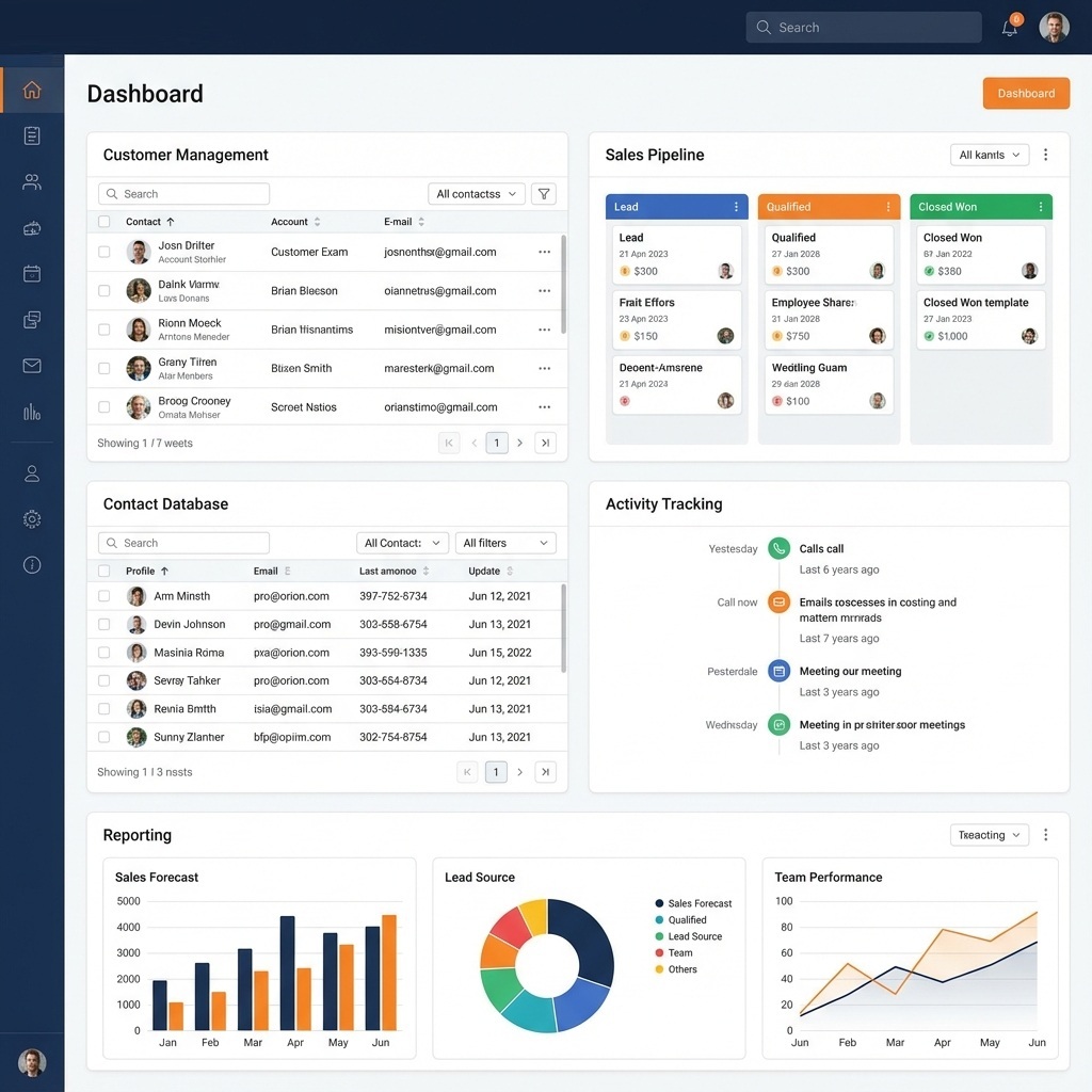 CRM System Dashboard
